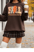 (10 - 3 - 25) Electric Fall Sweatshirt - LISA MARIE BOUTIQUE - Graphic Tee - S - Dark Chocolate Gildan Sweatshirt -