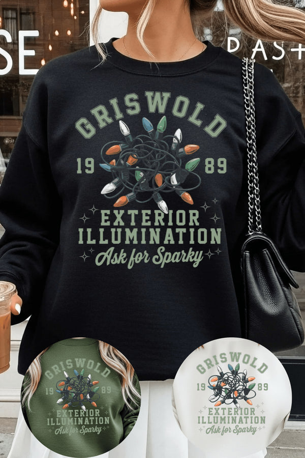 (10 - 31 - 25) Griswold Family Sweatshirt - LISA MARIE BOUTIQUE - S - Black Gildan Sweatshirt -