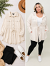 Cotton Bleu Faux Suede Shirt Jacket