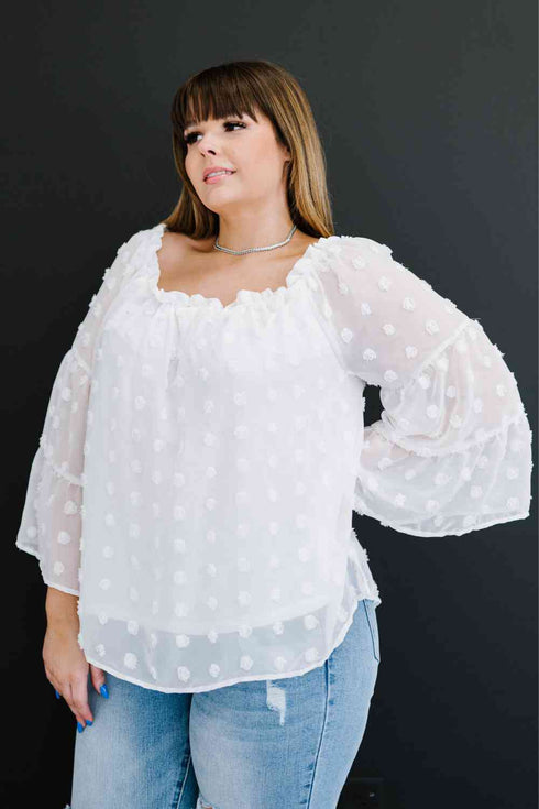 Andree by Unit Daydreamer Full Size Run Pom-Pom Blouse SALE