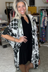 Monochrome Bloom Kimono