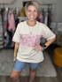Cream Bloom Contrast Tee