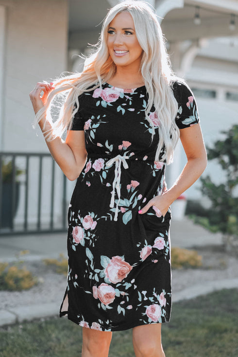 You Got This Tie Waist Pocketed Dress