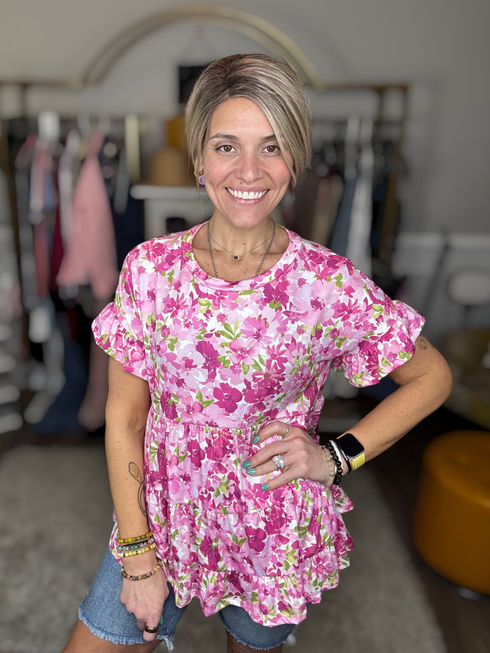 Petalfall Ruffle Top
