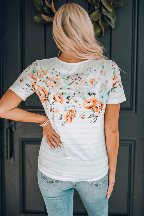 Fearless Floral Striped Tee