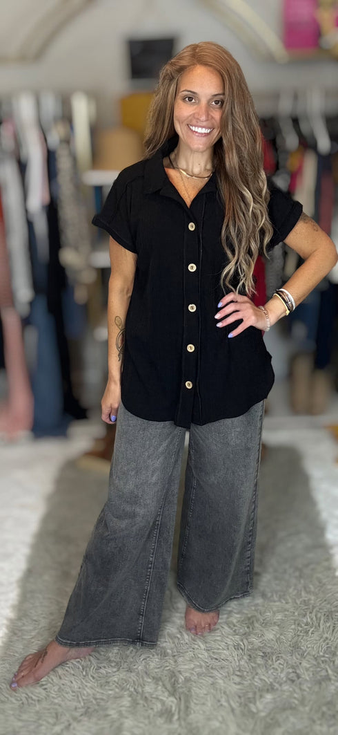 City Chic Button Top