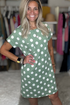 Sweet Sage Polka Dot Dress