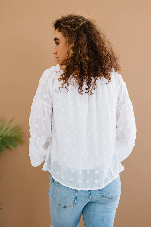 Andree by Unit Daydreamer Full Size Run Pom-Pom Blouse SALE