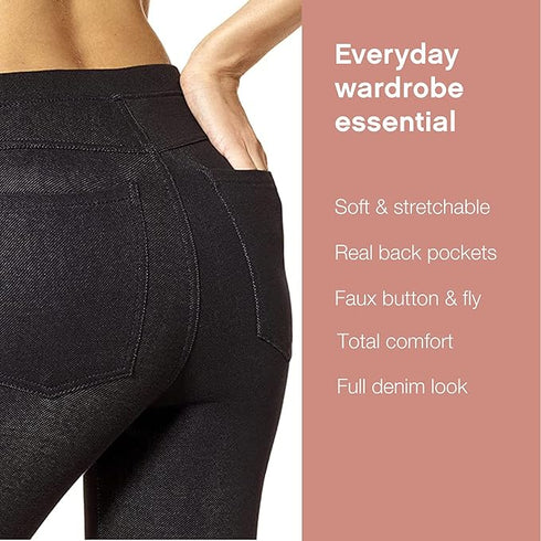 No Nonsense Jeggings in Black Denim