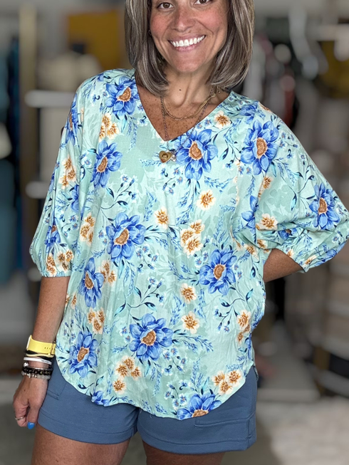 Coastal Bloom Blouse