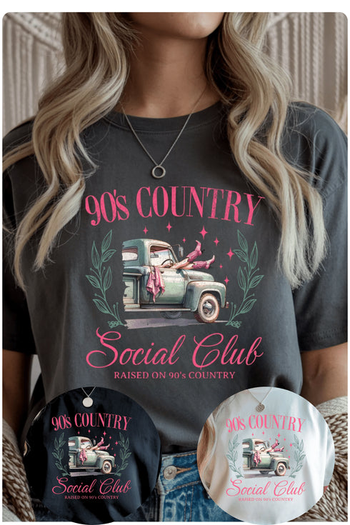 90's Country T-Shirt - LISA MARIE BOUTIQUE - S - Black Gildan Tee -