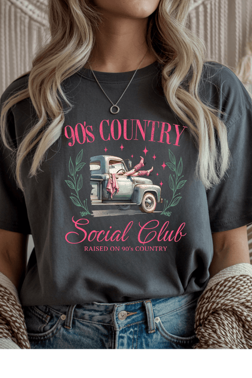 90's Country T-Shirt - LISA MARIE BOUTIQUE - S - Charcoal Gildan Tee -