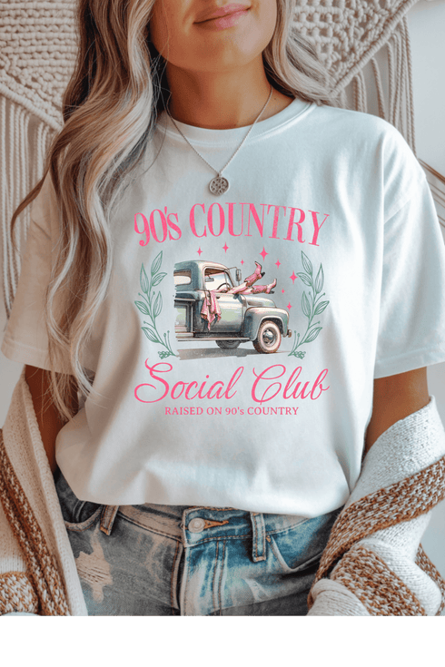 90's Country T-Shirt - LISA MARIE BOUTIQUE - S - White Gildan Tee -