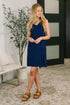 Airloom Trim Detail Mini Tank Dress in Navy