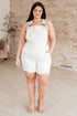 Judy Blue Anna High Rise Garment Dyed Cutoff Shorts in Ecru