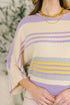 Barely Justified Striped Dolman Sleeve Top