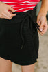 Judy Blue Bentli High Rise Side Tie Denim Skort in Black