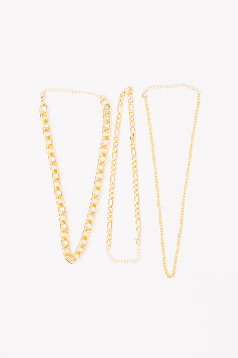 Big, Bold and Beautiful Layered Chunky Necklace in Gold