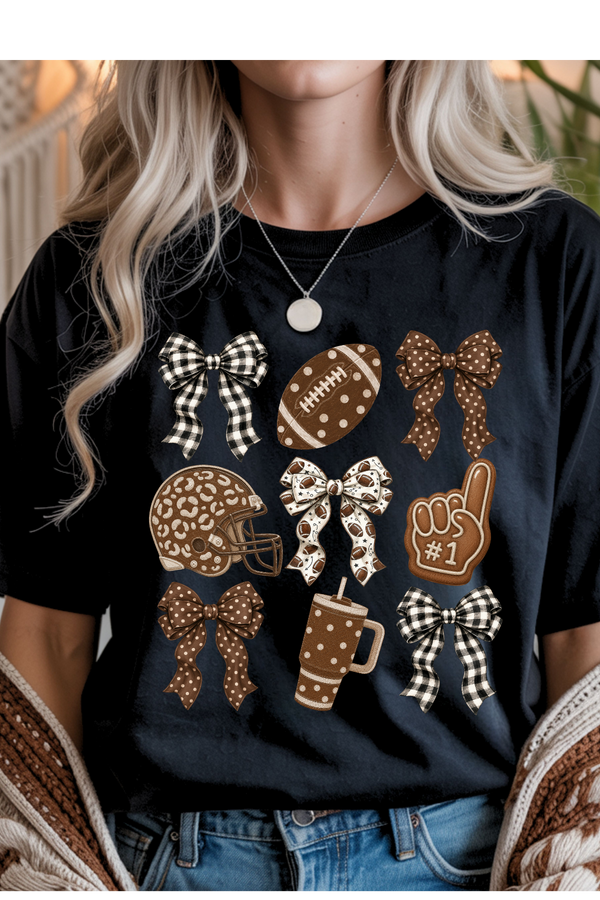 Football Coquette Graphic Tee
