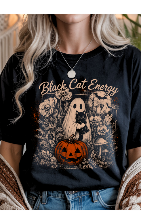 Black Cat Energy Graphic Tee