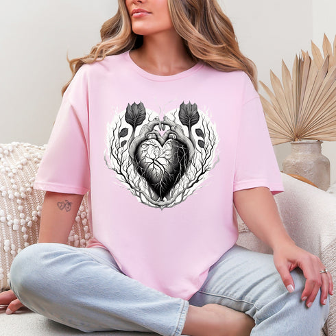 Floral Heart Graphic Tee