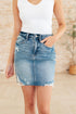 Judy Blue Carol High Rise Rigid Magic Denim Skirt