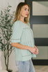 Caught You Looking Crinkle Woven Blouse