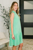 Coral Sands Collared Tank Dress in Aqua Mint