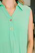 Coral Sands Collared Tank Dress in Aqua Mint