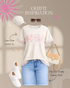 Cream Bloom Contrast Tee