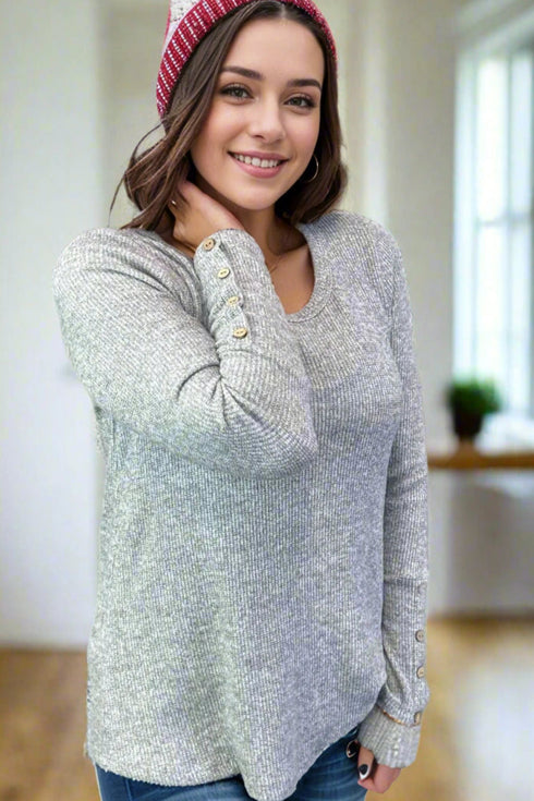 Cute As a Button - Pullover