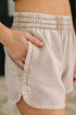 Daily Routine Mineral Wash Shorts in Ash Mocha