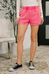Daily Routine Mineral Wash Shorts in Fuchsia