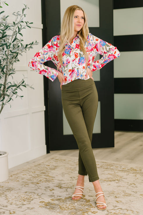 Distinguished Guest Floral Button Down