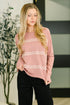 Down to Every Detail Drop Shoulder Long Sleeve in Dusty Rose
