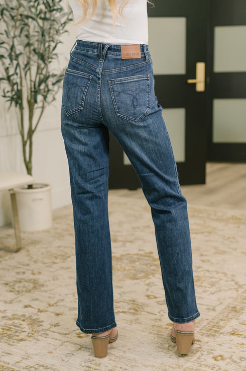 Emmy High Waist Bootcut Jean with Welt Pockets
