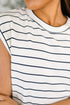 Everything In Between Striped Cap Sleeve Tee