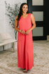 Everything She Wants Sleeveless Maxi Dress in Coral