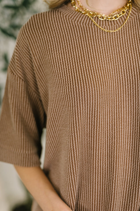 Fight the Feeling Top and Bottom Set in Brown