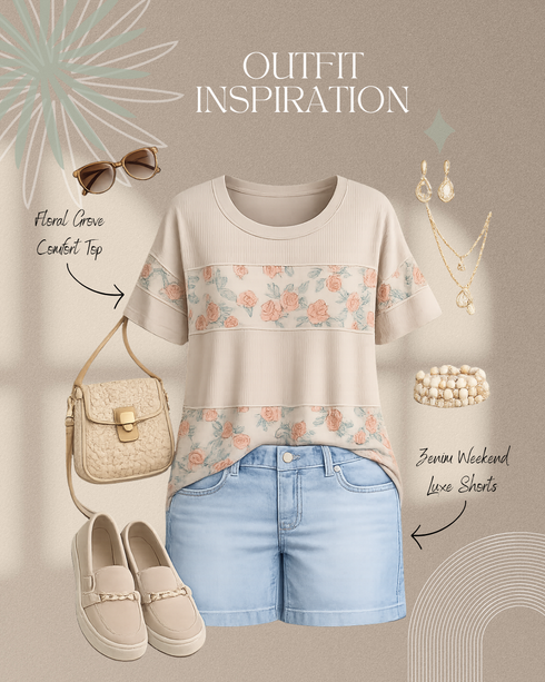 Floral Grove Comfort Top