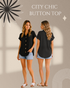 City Chic Button Top