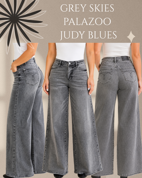 Grey Skies Palazoo Judy Blues