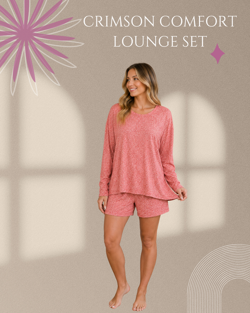 Crimson Comfort Lounge Set