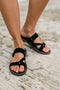 Heart & Sole Slip on Sandals in Clarity Black