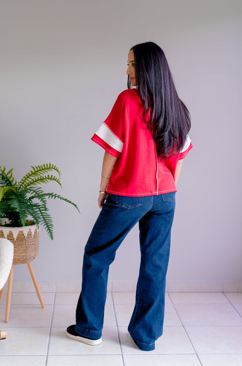 Heartline Exposed Seam Top