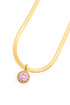 Here to Shine Gold Plated Necklace in Pink