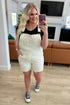 Judy Blue Anna High Rise Garment Dyed Cutoff Shorts in Ecru