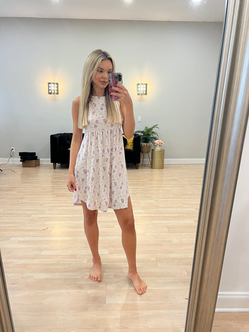 Taupe Petals Dress