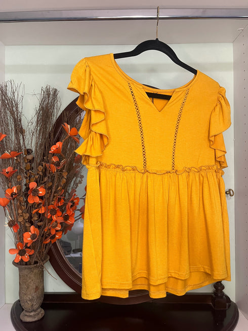 Sunshine On My Mind Babydoll Blouse