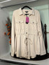 Cotton Bleu Faux Suede Shirt Jacket